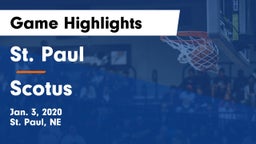 St. Paul  vs Scotus  Game Highlights - Jan. 3, 2020