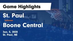 St. Paul  vs Boone Central  Game Highlights - Jan. 5, 2020