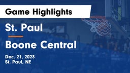St. Paul  vs Boone Central  Game Highlights - Dec. 21, 2023