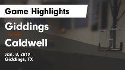 Giddings  vs Caldwell  Game Highlights - Jan. 8, 2019