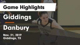 Giddings  vs Danbury  Game Highlights - Nov. 21, 2019