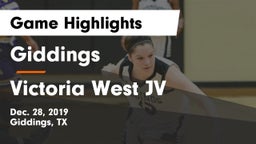 Giddings  vs Victoria West JV Game Highlights - Dec. 28, 2019