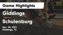 Giddings  vs Schulenburg  Game Highlights - Dec. 30, 2021