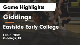 Giddings  vs Eastside Early College  Game Highlights - Feb. 1, 2022