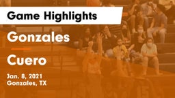 Gonzales  vs Cuero  Game Highlights - Jan. 8, 2021