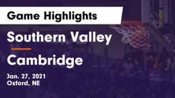 Southern Valley  vs Cambridge  Game Highlights - Jan. 27, 2021
