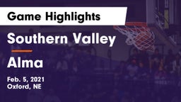 Southern Valley  vs Alma  Game Highlights - Feb. 5, 2021