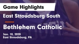 East Stroudsburg  South vs Bethlehem Catholic  Game Highlights - Jan. 10, 2020