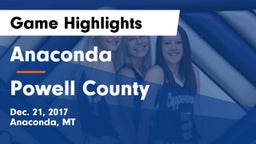 Anaconda  vs Powell County  Game Highlights - Dec. 21, 2017