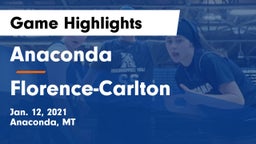 Anaconda  vs Florence-Carlton  Game Highlights - Jan. 12, 2021