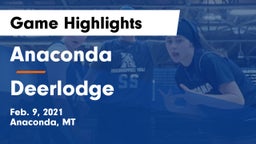 Anaconda  vs Deerlodge Game Highlights - Feb. 9, 2021