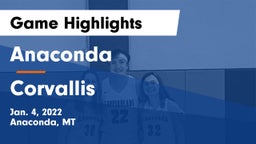 Anaconda  vs Corvallis Game Highlights - Jan. 4, 2022