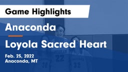 Anaconda  vs Loyola Sacred Heart Game Highlights - Feb. 25, 2022
