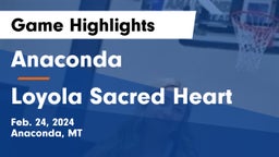 Anaconda  vs Loyola Sacred Heart Game Highlights - Feb. 24, 2024