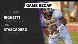 Recap: Righetti  vs. Atascadero  2016