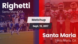 Matchup: Righetti  vs. Santa Maria  2017