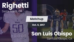 Matchup: Righetti  vs. San Luis Obispo  2017