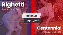 Matchup: Righetti  vs. Centennial  2018