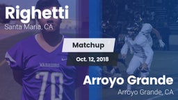 Matchup: Righetti  vs. Arroyo Grande  2018