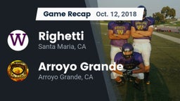 Recap: Righetti  vs. Arroyo Grande  2018