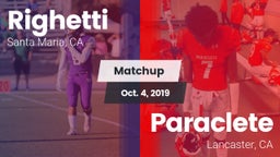 Matchup: Righetti  vs. Paraclete  2019
