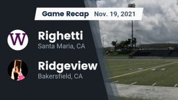 Recap: Righetti  vs. Ridgeview  2021