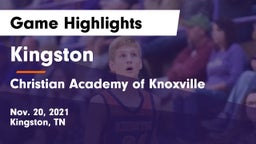 Kingston  vs Christian Academy of Knoxville Game Highlights - Nov. 20, 2021