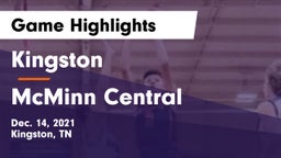 Kingston  vs McMinn Central  Game Highlights - Dec. 14, 2021
