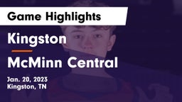 Kingston  vs McMinn Central  Game Highlights - Jan. 20, 2023
