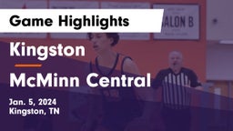 Kingston  vs McMinn Central  Game Highlights - Jan. 5, 2024
