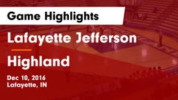 Lafayette Jefferson  vs Highland  Game Highlights - Dec 10, 2016