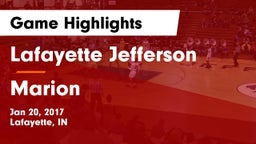 Lafayette Jefferson  vs Marion  Game Highlights - Jan 20, 2017