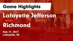 Lafayette Jefferson  vs Richmond  Game Highlights - Feb 17, 2017