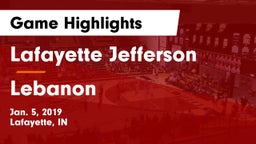 Lafayette Jefferson  vs Lebanon  Game Highlights - Jan. 5, 2019