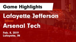 Lafayette Jefferson  vs Arsenal Tech  Game Highlights - Feb. 8, 2019