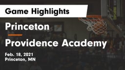 Princeton  vs Providence Academy Game Highlights - Feb. 18, 2021