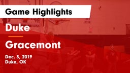 Duke  vs Gracemont Game Highlights - Dec. 3, 2019