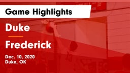 Duke  vs Frederick  Game Highlights - Dec. 10, 2020