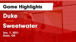 Duke  vs Sweetwater Game Highlights - Jan. 7, 2021