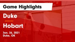 Duke  vs Hobart  Game Highlights - Jan. 26, 2021
