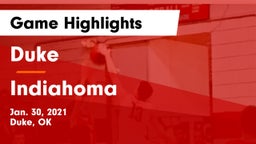 Duke  vs Indiahoma  Game Highlights - Jan. 30, 2021