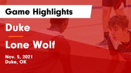 Duke  vs Lone Wolf  Game Highlights - Nov. 5, 2021