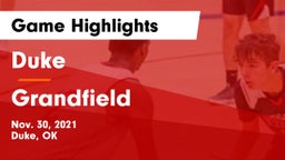 Duke  vs Grandfield  Game Highlights - Nov. 30, 2021