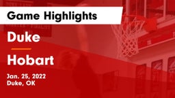 Duke  vs Hobart  Game Highlights - Jan. 25, 2022