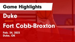 Duke  vs Fort Cobb-Broxton  Game Highlights - Feb. 24, 2023