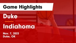 Duke  vs Indiahoma  Game Highlights - Nov. 7, 2023