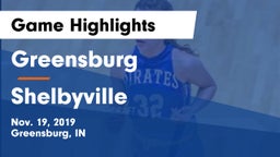 Greensburg  vs Shelbyville  Game Highlights - Nov. 19, 2019