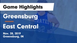 Greensburg  vs East Central  Game Highlights - Nov. 28, 2019