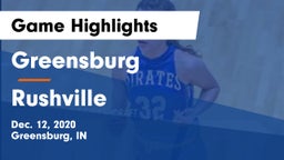 Greensburg  vs Rushville  Game Highlights - Dec. 12, 2020