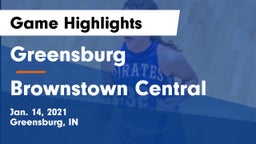 Greensburg  vs Brownstown Central  Game Highlights - Jan. 14, 2021